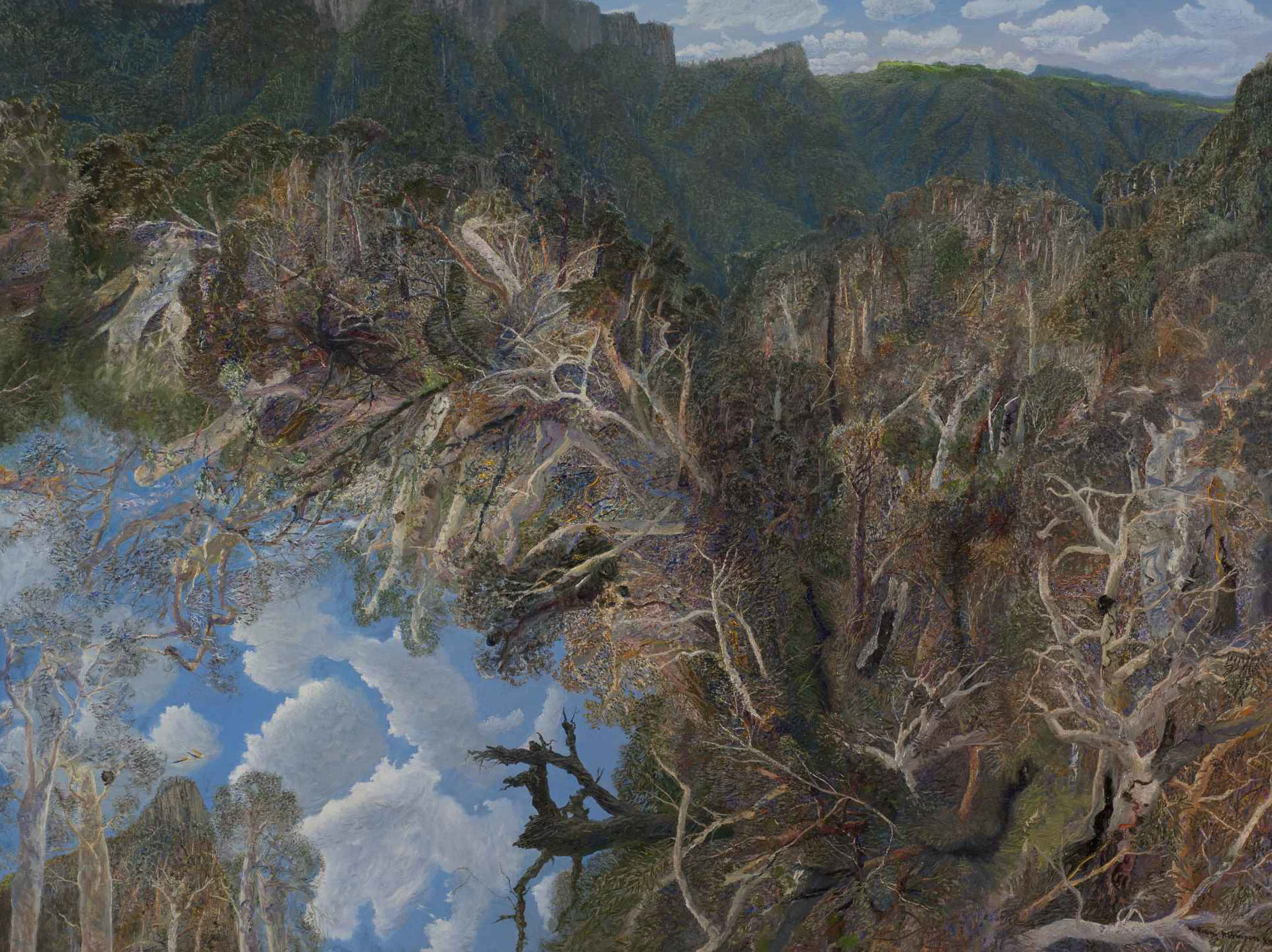 William ROBINSON Born: Brisbane, Queensland, Australia 1936 Towards Tamborine 2001 oil on canvas, 137 x 183 cm Benalla Art Gallery Collection Gift of Mr L. Gordon Darling, 2001 2001.07 © William Robinson